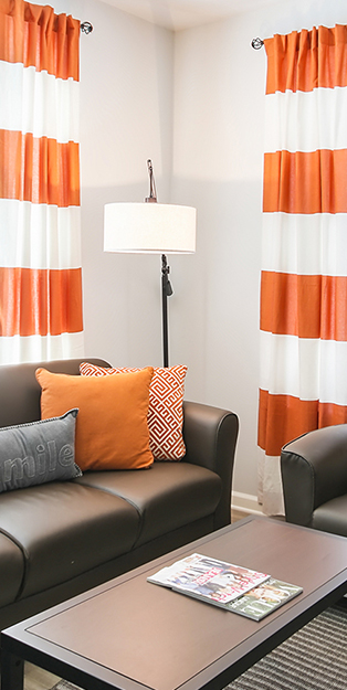 furnished apartment living space