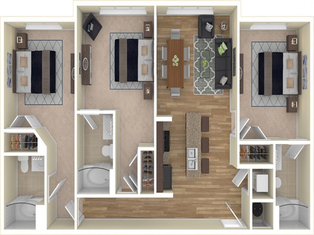 The Rock - 3x3 Floor plan