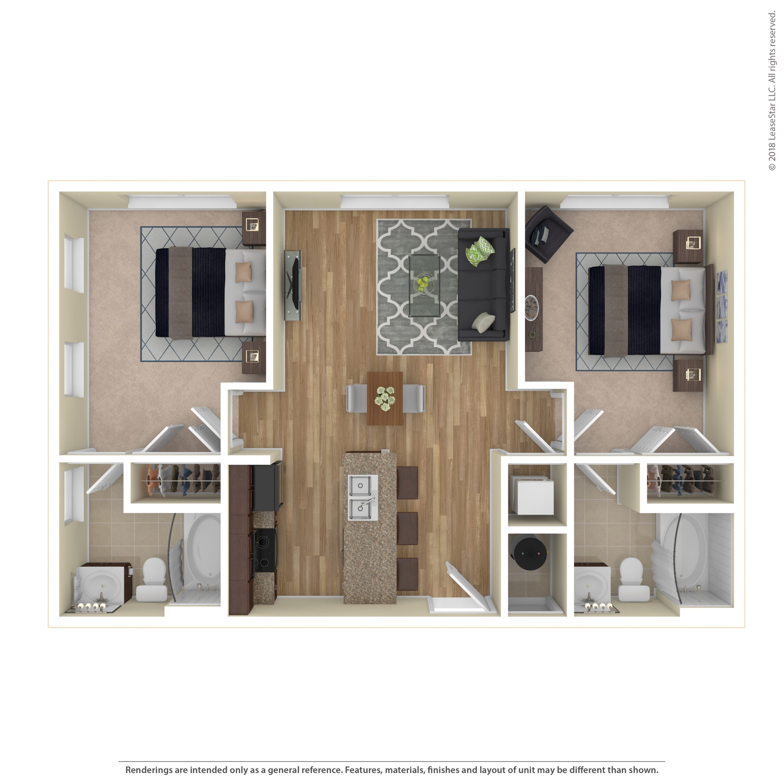The Bowman - 2x2 Floor plan
